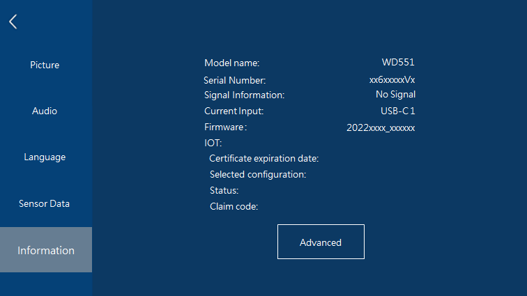 OSD-MONITOR INFORMATION