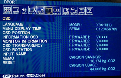 OSD-MONITOR INFORMATION