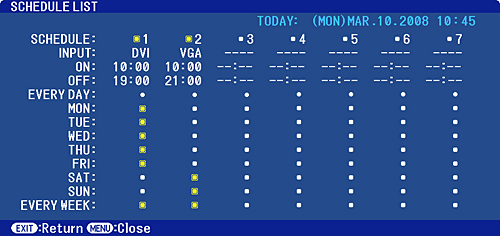 Scheduling Function