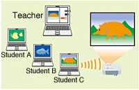 Designated Presenter Mode for image projection from screens of designated users