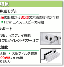 ViewLight NP-M350XSJL/NP-M300WSJL 主な特長