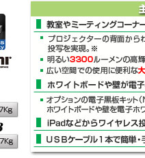 ViewLight NP-UM330WJL-N3/UM330XJL-N3   主な特長