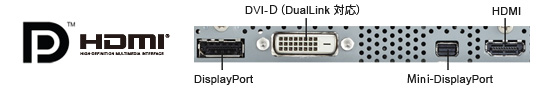 DisplayPort端子を含む豊富な4系統入力端子を搭載