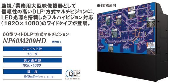 60型ワイドDLP(R)方式マルチビジョンユニット